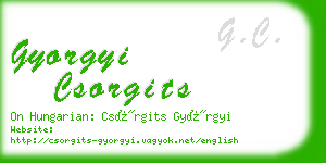 gyorgyi csorgits business card